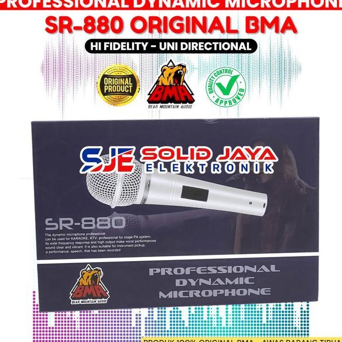 Wkprojek- Mic Microphone Bma Sr880 Profesional Dynamic Mik Sr-880 Sr 880 Karaoke Vokal Vocal Dinamik