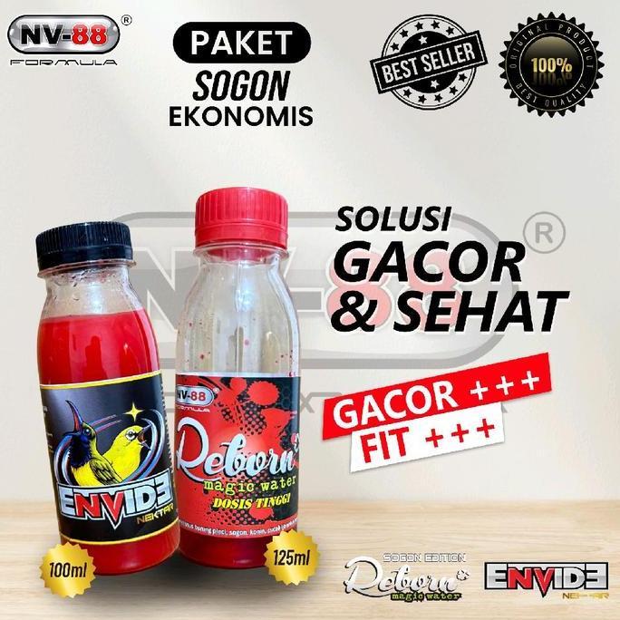 Kicaudor- Nv88 Formula Paket Sogon Ekonomis,  Doping Reborn Magic Water & Envide Nektar Untuk Burung
