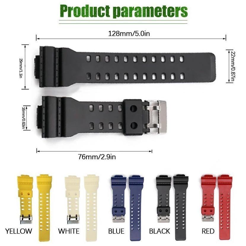 Original Strap Tali Jam Tangan Casio G-Shock Ga-100 Ga-110 Ga-120 Ga-150 Ga-200 Gd-100 Gd-110 Gd-120