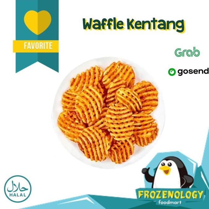 Hijaudaun- Kentang Goreng Waffle Mccain Criss Cut Seasoned | Kentang Waffle 500Gr