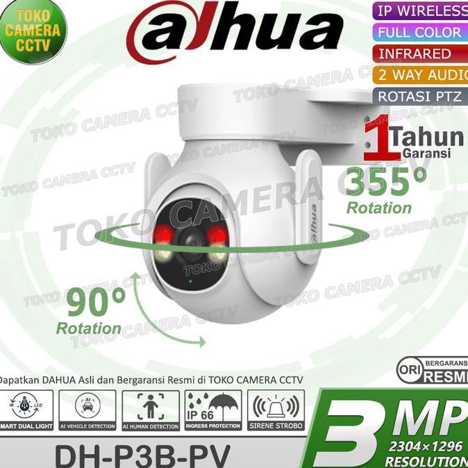 HARGA DISC - CCTV WIFI OUTDOOR ALARM PTZ DAHUA 3MP PICOO KAMERA CCTV OUTDOOR PINTAR BERSUARA BERWARN