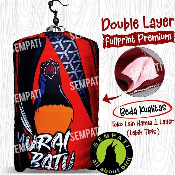 Kicaudor- Sempati Krodong Sangkar Murai No 2 Bahan Jersey Premium Fullprint Motif Burung Murai Kerod