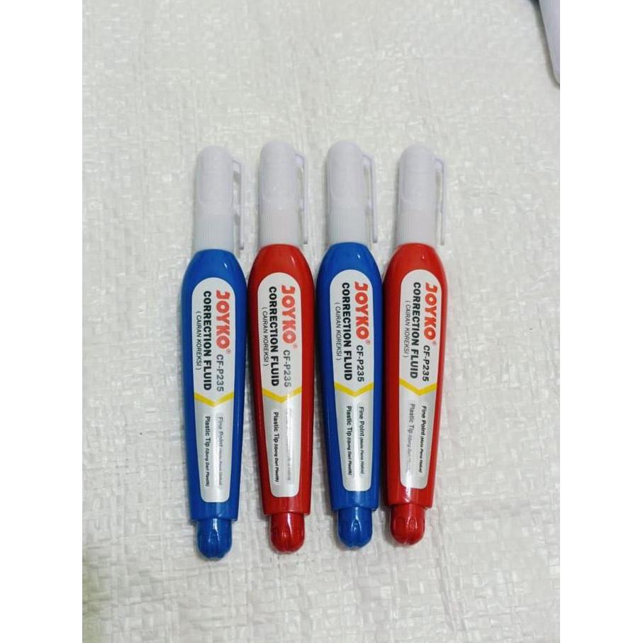 Bisa- 12 Pcs/ 1 Pak Tip Ex Cair Joyko Cf-P235 [12 Pcs] / Cairan Koreksi Pulpen / Penghapus Cair Joyk