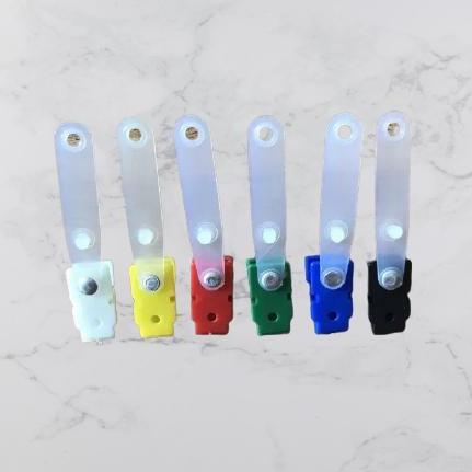 Wellply- Id Card Jepit Plastik (100Pcs) Id Badge Holder Clips Jepitan Plastik Name Tag Jepit Kantong