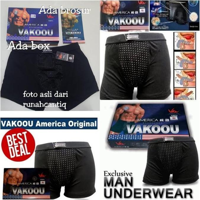 Gentle- Vakoou Celana Dalam Pria Original American Vakoou Magnetic Fiber Boxer Best Seller