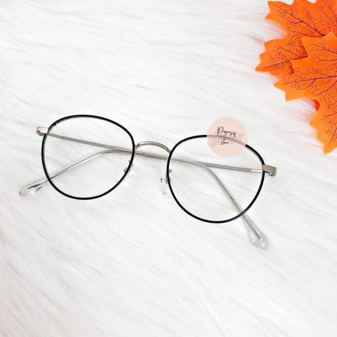 Womenacc- Kacamata Termurah Frame Kecil Bulat Besi Premium 2733