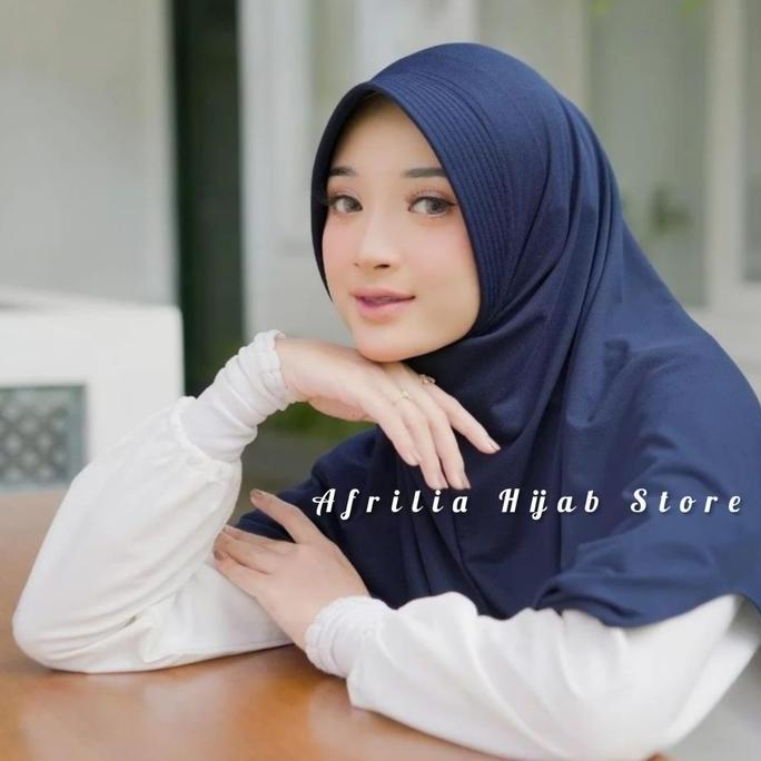 DV27 >> Bergo Instan Hamidah jersy / Jilbab Instan Hamidah Jersy Premium Hijab Bergo Jersey Cantik L