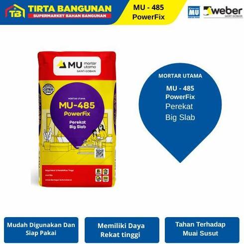 Murah Mu 485 Powerfix Perekat Big Sleb Mortar Instan Perekat Grani Keramik Besar 25 Kg