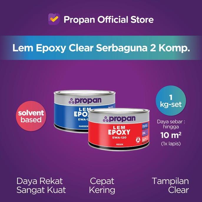 Promo Lem Epoxy Clear Serbaguna Propan Lem Epoxy 1 Kg