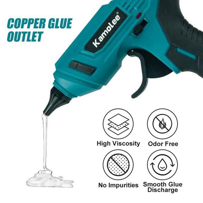 Grosir Kamolee Lem Tembak Lilin Cair Glue Gun Lem Bakar Cair - Lem Lilin Glue Gun Cordless - Lem Tem