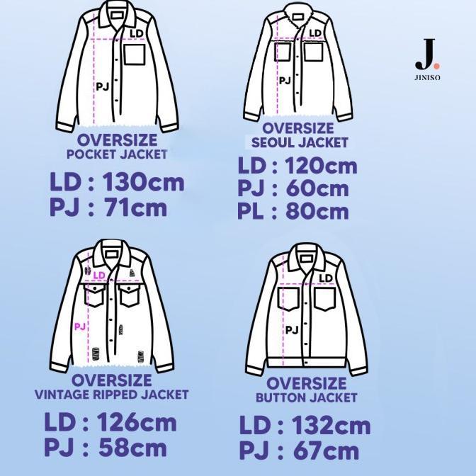 Discount JINISO - Denim Pria Oversize Jaket Jeans