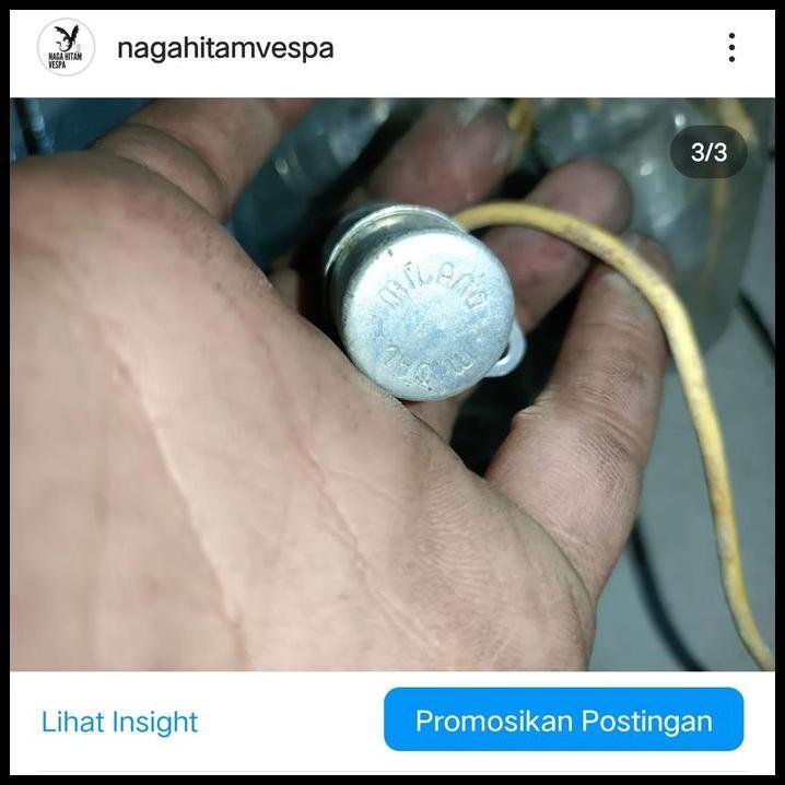 TERBARU KONDENSOR KABEL SATU MICAL MILANO PIAGGIO ITALY VESPA PTS ORI NOS !!!