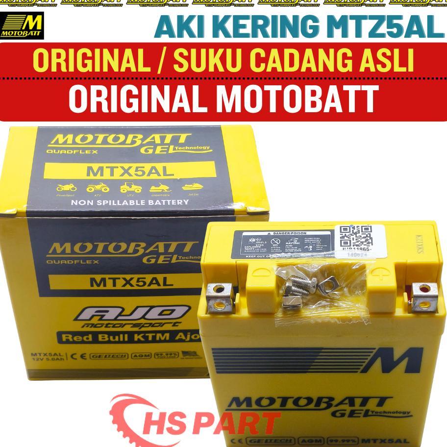 Aki Kering Motobatt MTX5AL Motor Honda Supra Fit Lama New Original 100%