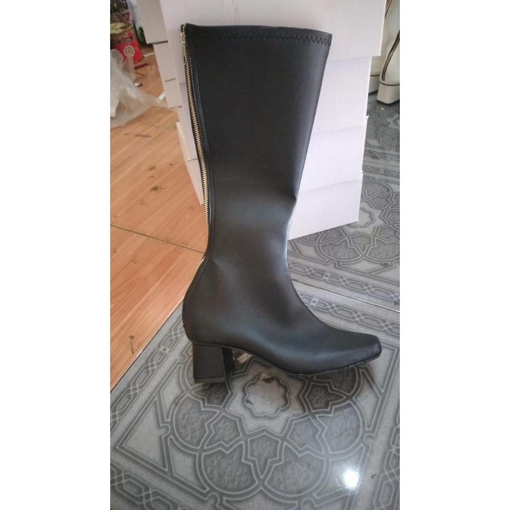 BESTPROMO sepatu Boots heels panjang hak tau flat wanita fashion harga fromo