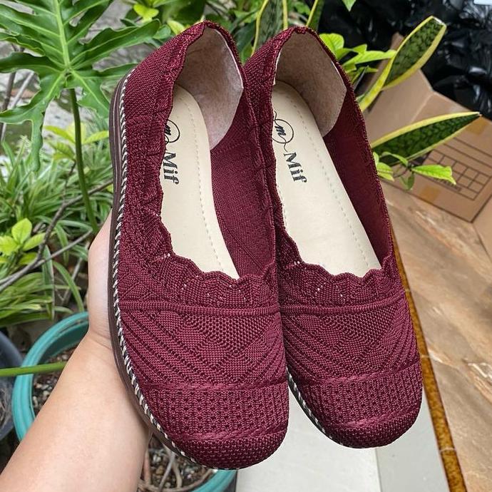 UPFRADE STYLE  Sepatu Slip On Rajut Wanita Mif Original Kode SSOR UPFRADE STYLE 