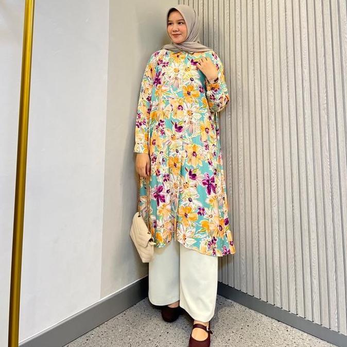 Okedashop - KARYL LONG Tunic - Long Tunik Wanita Korean Style KAL