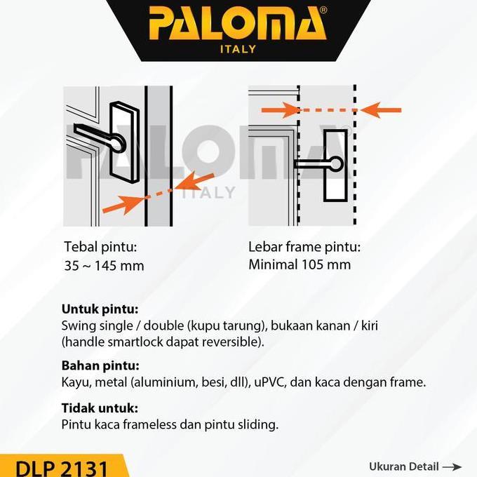 Promo Digital Lock Smart Home / DLP 2131 & DLP 2136 / Kunci Pintu Door Handle Diskon