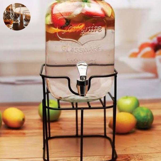 Davitbrakens99 - Dispenser Kaca/Gelas Storage Drink/Mason Gelas Jar/Beverage Glass