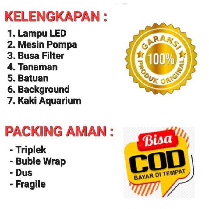 Aquarium Minimalis Air Terjun 1 Set Lengkap / Aquarium Estetik Kualitas Terbaik Harga Termurah