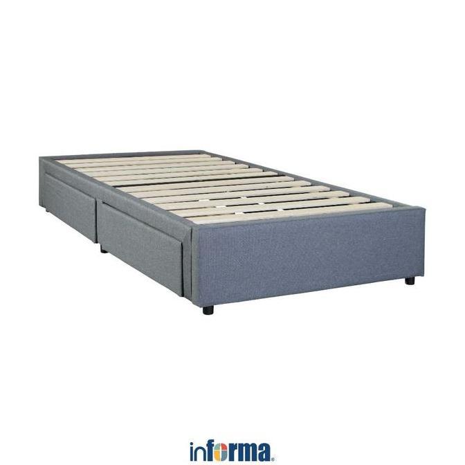 Informa Sleep Linford I I I Dipan Dengan Laci - Abu-Abu Ranjang Kasur Divan Tempat Tidur Furniture K