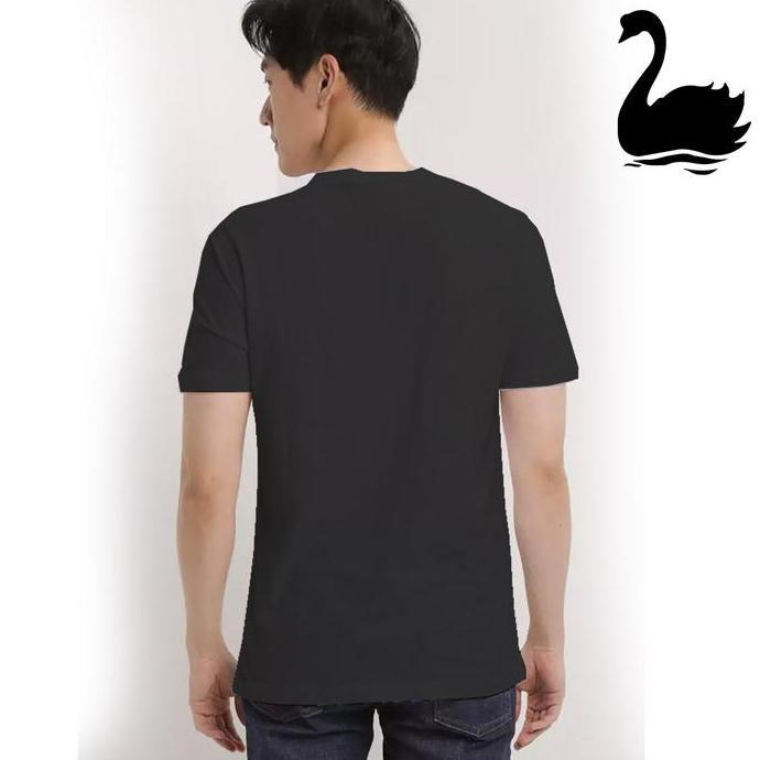 SWAN SHOGUNAVO Kaos Oblong Pria Kancing Henley Swan brand - Hitam LM