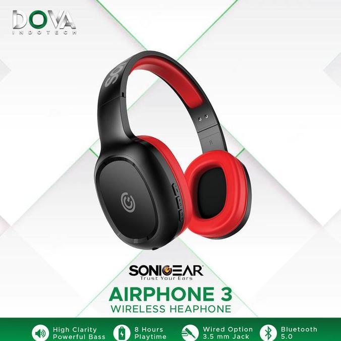 Headset Bluetoth Sonicgear Airphone 3 Wireless Headphone