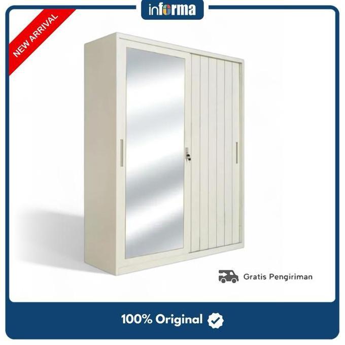 Informa Luca Lemari Pakaian Metal 2 Pintu Geser