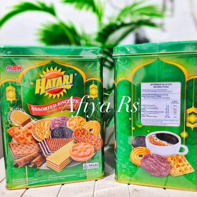Hatari Assorted Biscuits Kue Kaleng Lebaran Segi Empat 650Gr Promo Lebaran