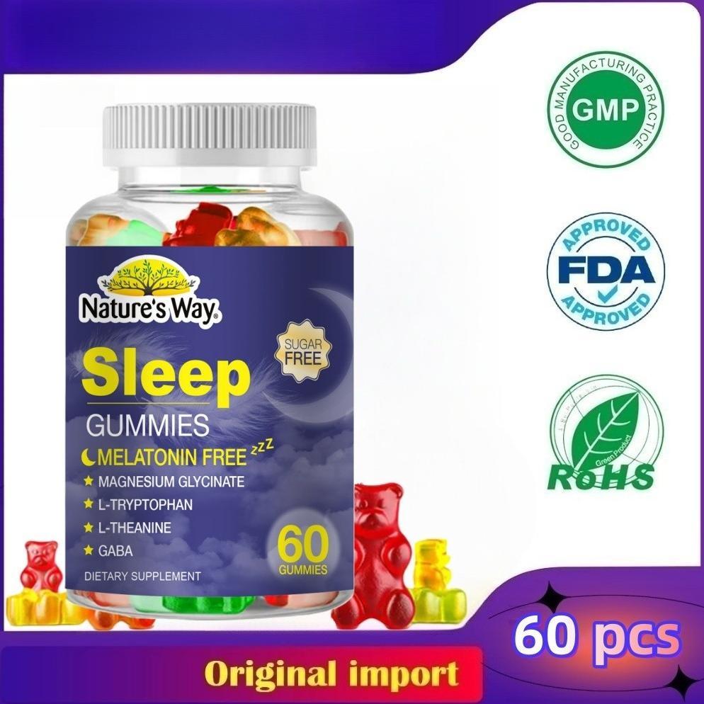Natures Way Melatonin Sleep Gummies 6mg - Permen Karet Melatonin Bebas Gula untuk Mendukung Tidur, 6