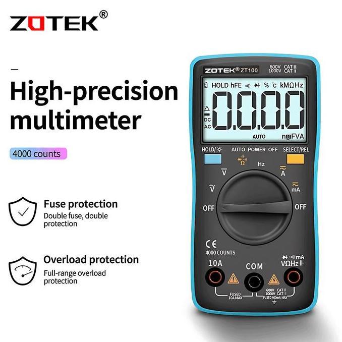AVOMETER DIGITAL ZOTEK ZT100 / MULTITESTER DIGITAL ZOTEK ZT 100
