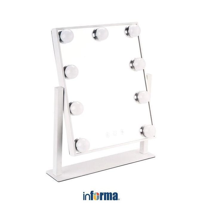 Informa Cermin Rias Meja Dengan Led 25X30 cm - Putih Rias Meja Kamar