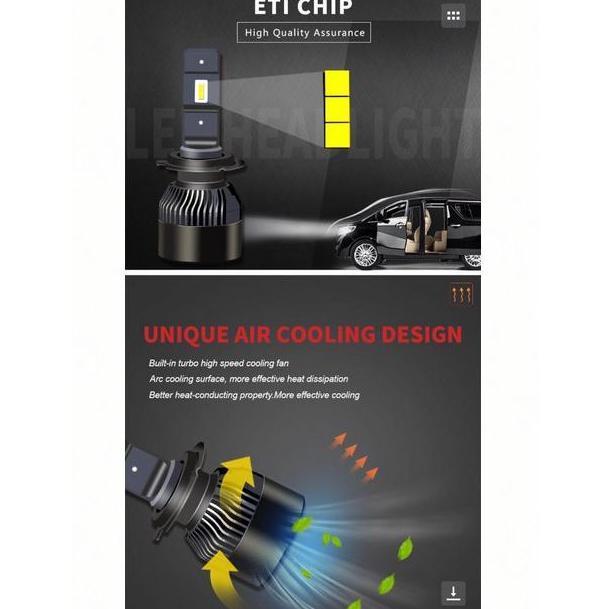 Promo Bohlam Lampu LED Mobil H4 Mini Universal 70W EXTREME BRIGHT super terang bagus Diskon