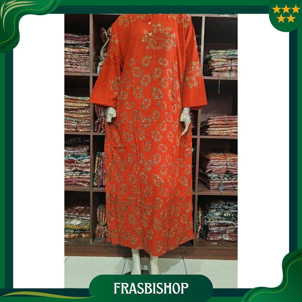 Sahara-Daster Dress Gamis Maura Rayon Tebel -Homey Dress/Dress Jumbo Busui/Batik Cap Cod
