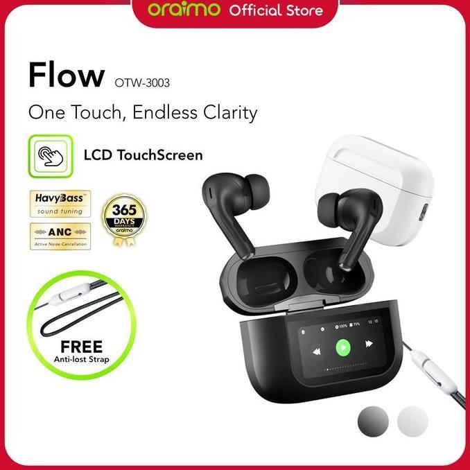 Wkfd- Oraimo Flow Otw-3003 Stereo Nirkabel Sesungguhnya V5.3 Enc Ipx4 Headset Super Bass Headphone E