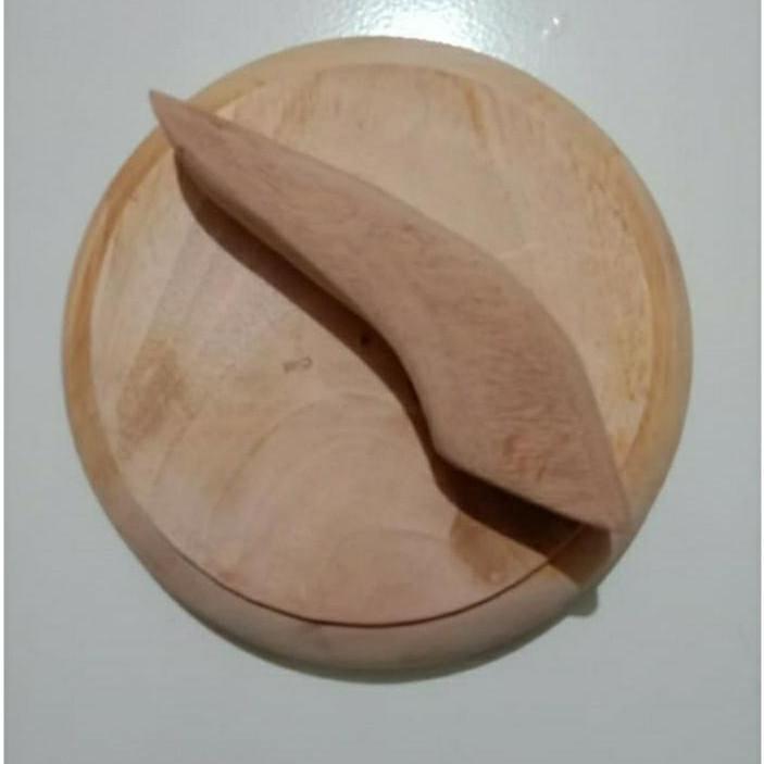 Cobek Kayu - Ulekan Kayu - Set Cobek & Ulekan Kayu - Cobek Kayu Ukuran Sedang - Cobek Sambal Sale