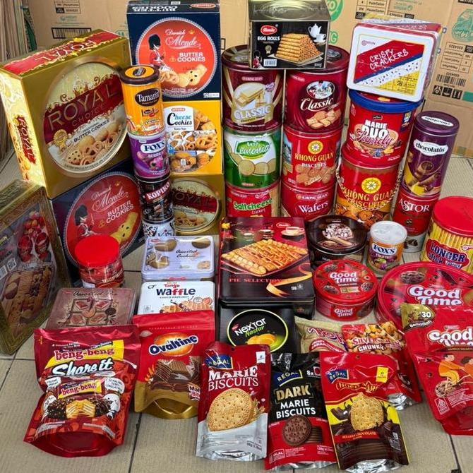 Agen Distributor Makanan Ringan Hampers Lebaran Cemilan Parcel Aneka Kalengan Monde Khongguan Nabati