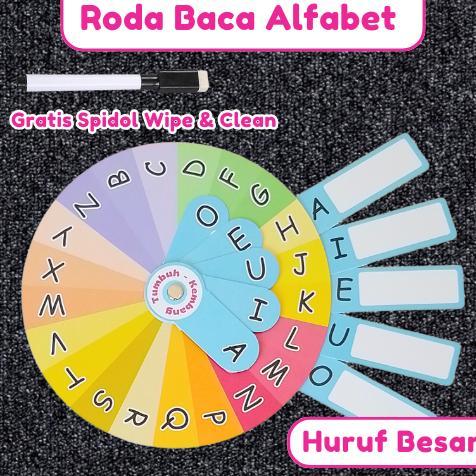 VALUE PACK RODA BACA PUTAR ALFABET HIJAIYAH MAINAN EDUKASI ANAK BELAJAR MENGENAL MENGEJA DAN MENULIS