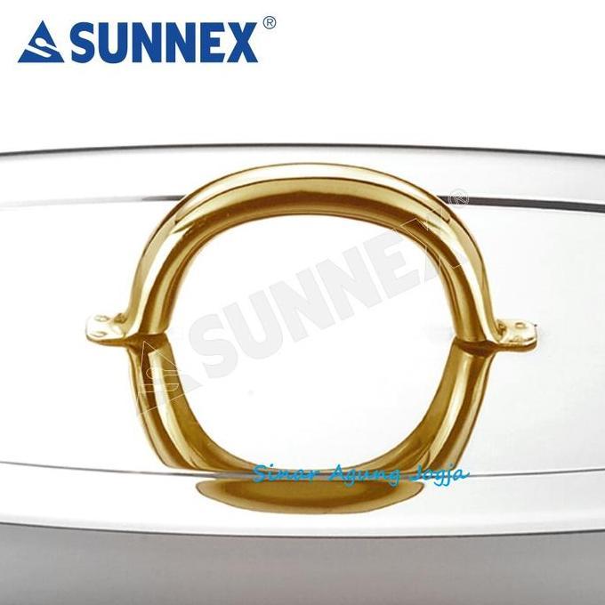 PEMANAS SUNNEX CHAFING DISH OVAL EMAS 5.5 LITER