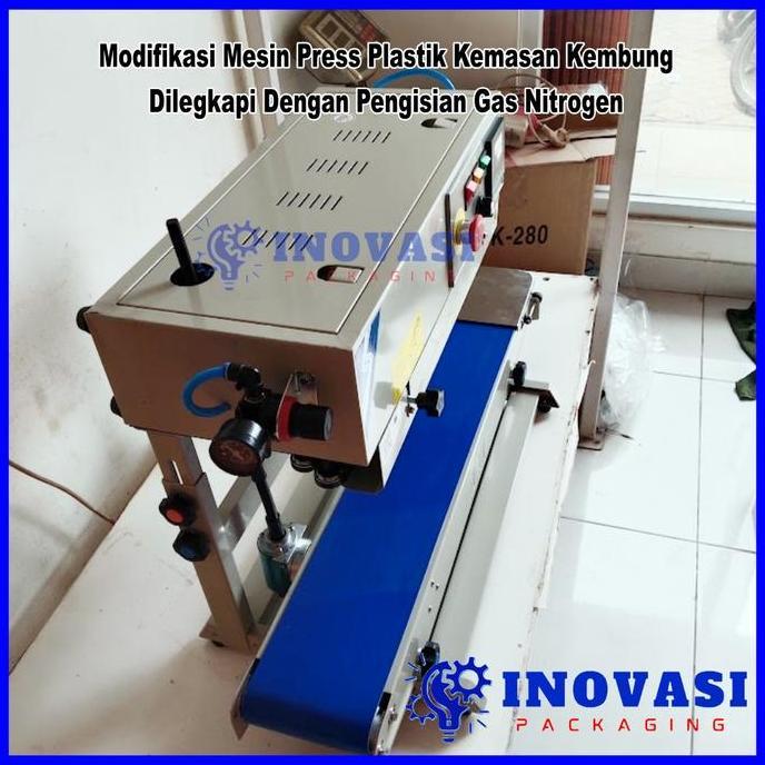 Mesin Sealer Kembung Isi Nitrogen Mesin Penyegel Plastik Otomatis