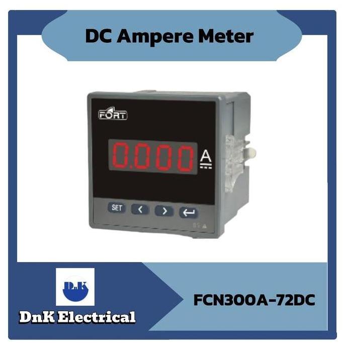 DC Ampere Meter Fort FCN300A-72DC Size 72x72