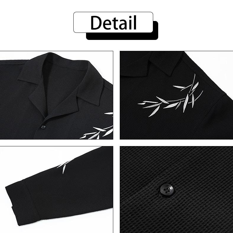 HOT DEALS kemeja korean style pria kemeja kasual pria baju kemeja cowok V Neck kemeja lengan panjang