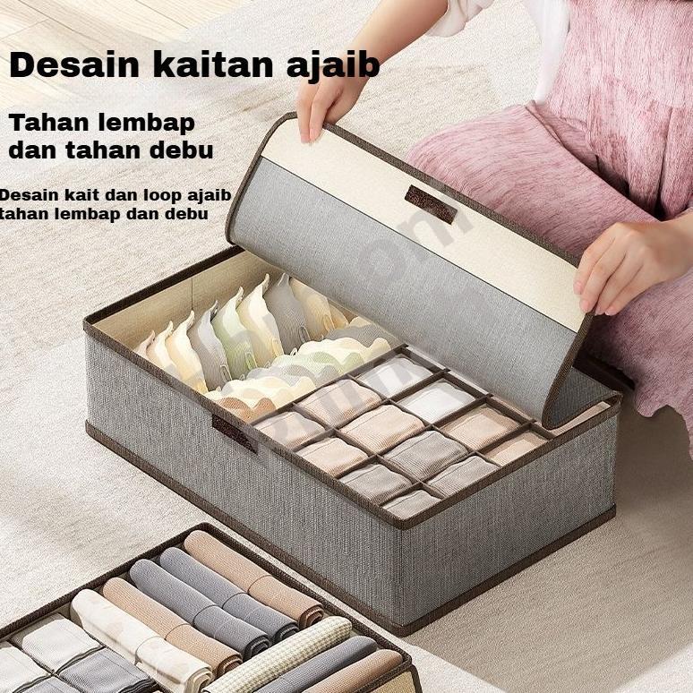 Hemat Tempat Penyimpanan Pakaian Dalam Rak Pakaian Dalam Organizer Storage Box Sekat Pengatur Lemari