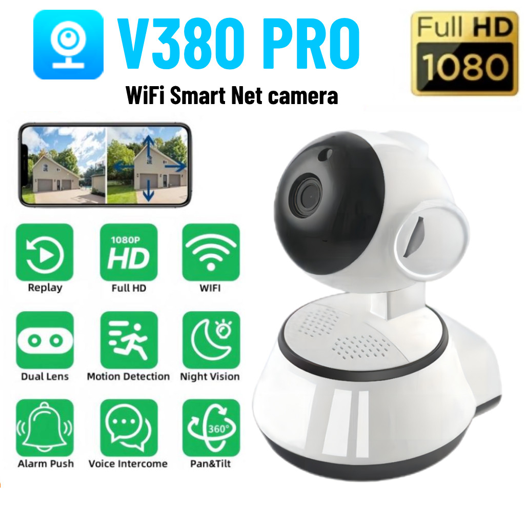 Cctv Mini Ke Hp V380 Pro Kamera Hd1080P Wireless Mini Ip Cctv - Cctv Mini Sambung Ke Hp - Cctv Bisa 