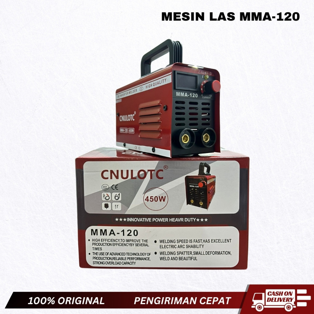 Cnulotc Mesin Las Mma-120 Alat Las Besi Mini 450W Travo Las