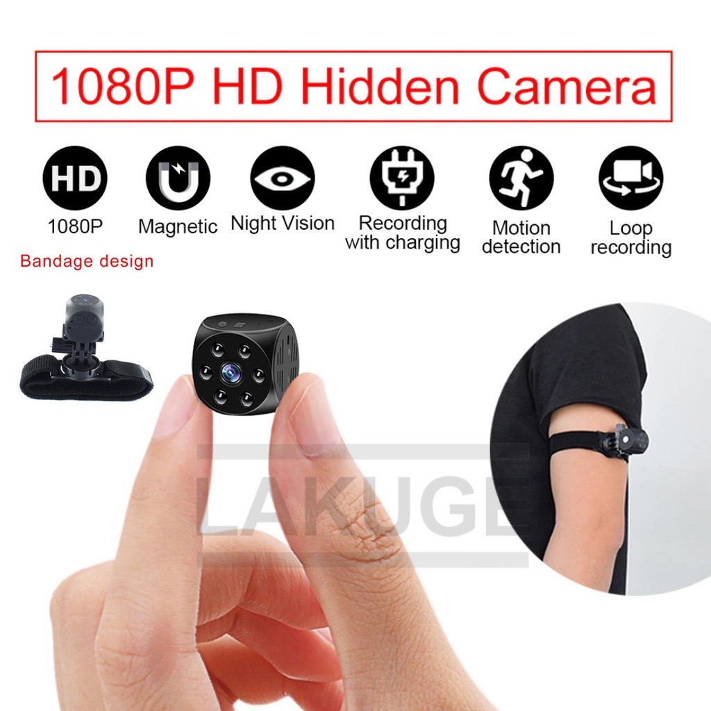 Kamera Mini Spy Cam Action Cam Pov Ir Night Vision 1080P Hd
