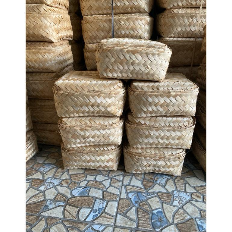 ( Sepasang ) Besek Nasi 15 X 15 Besek Nasi Berkat Besek Souvenir Besek Hampers Besek Snack