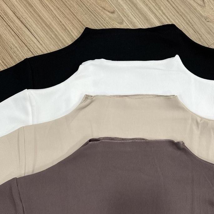 SIVALI Inner Hijab Baju Atasan Untuk Dalaman Turtleneck Lengan Panjang Bahan Rib Tebal Premium 1000 
