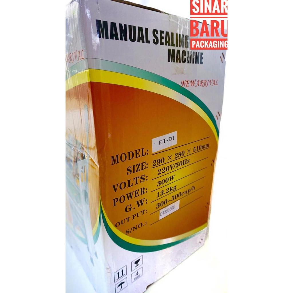 Mesin Cup Sealer 22 oz + Plastik Lid Cup/Manual Cup Sealer Gelas 22oz