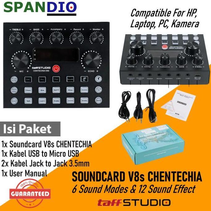 Sound Card Eksternal V8s Bluetooth Original Taffstudio Taffware
