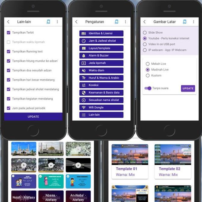 Jam Sholat Masjid Tv - Papan Informasi Masjid - Jam Digital - Jasma Kualitas Terbaik Harga Termurah